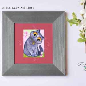 British Shorthair cat digital portrait