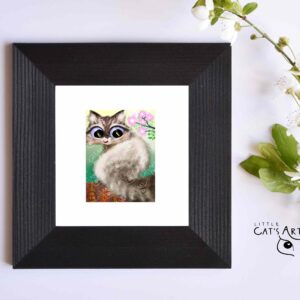 Felix the Neva Masquerade cat spring digital print