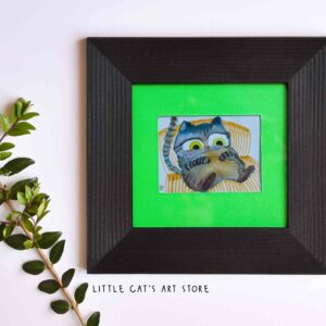 Tabby cat satiated after its meal