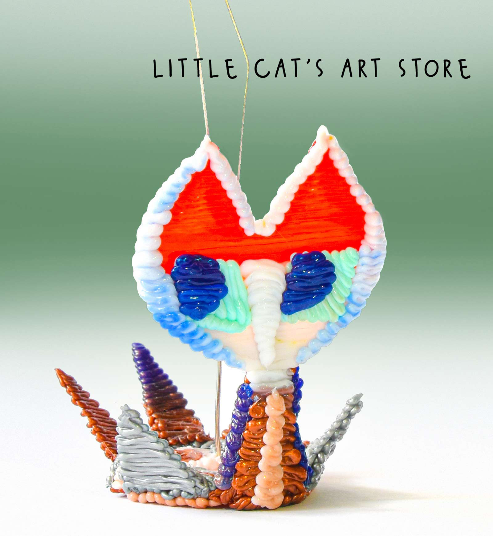 3D crafted Flying Origami Kitty