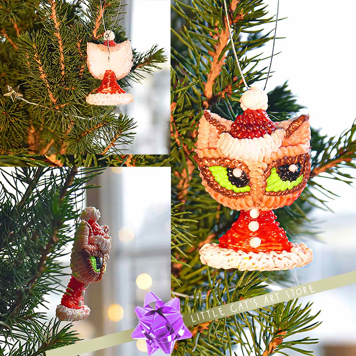 Grumpy elf 3D Christmas tree decoration