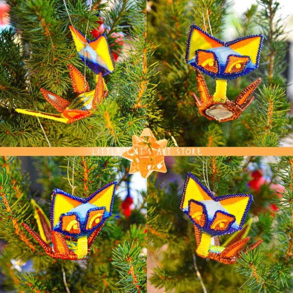 3D crafted Flying origami cat