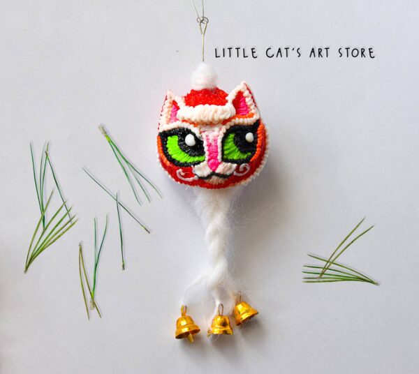 3D Santa cat Christmas tree decoration