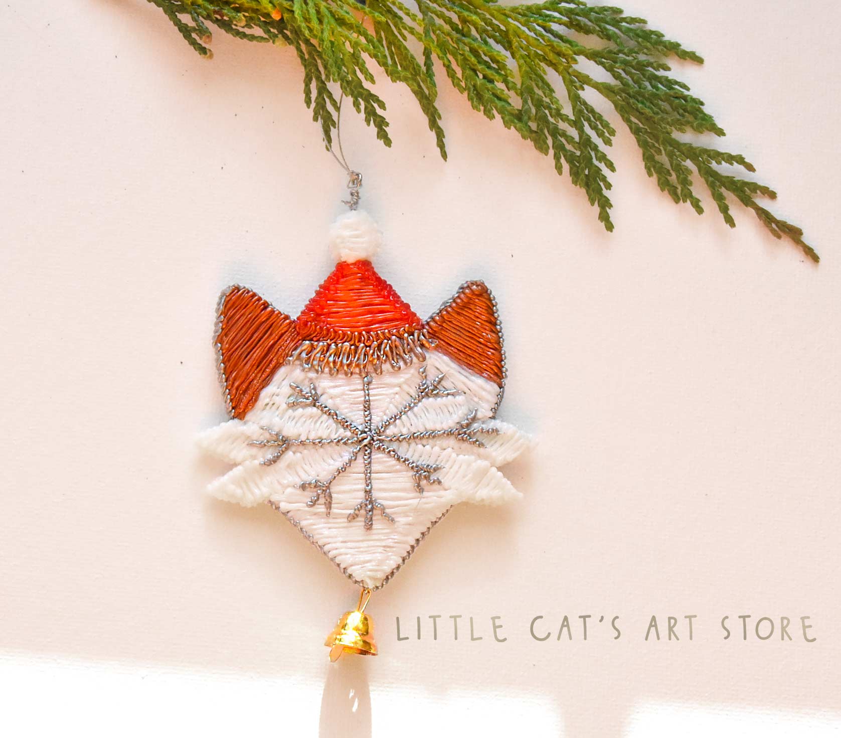 Santa Cat Claus for Christmas tree decoration