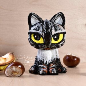 Smokey the Black Smoke cat figure
