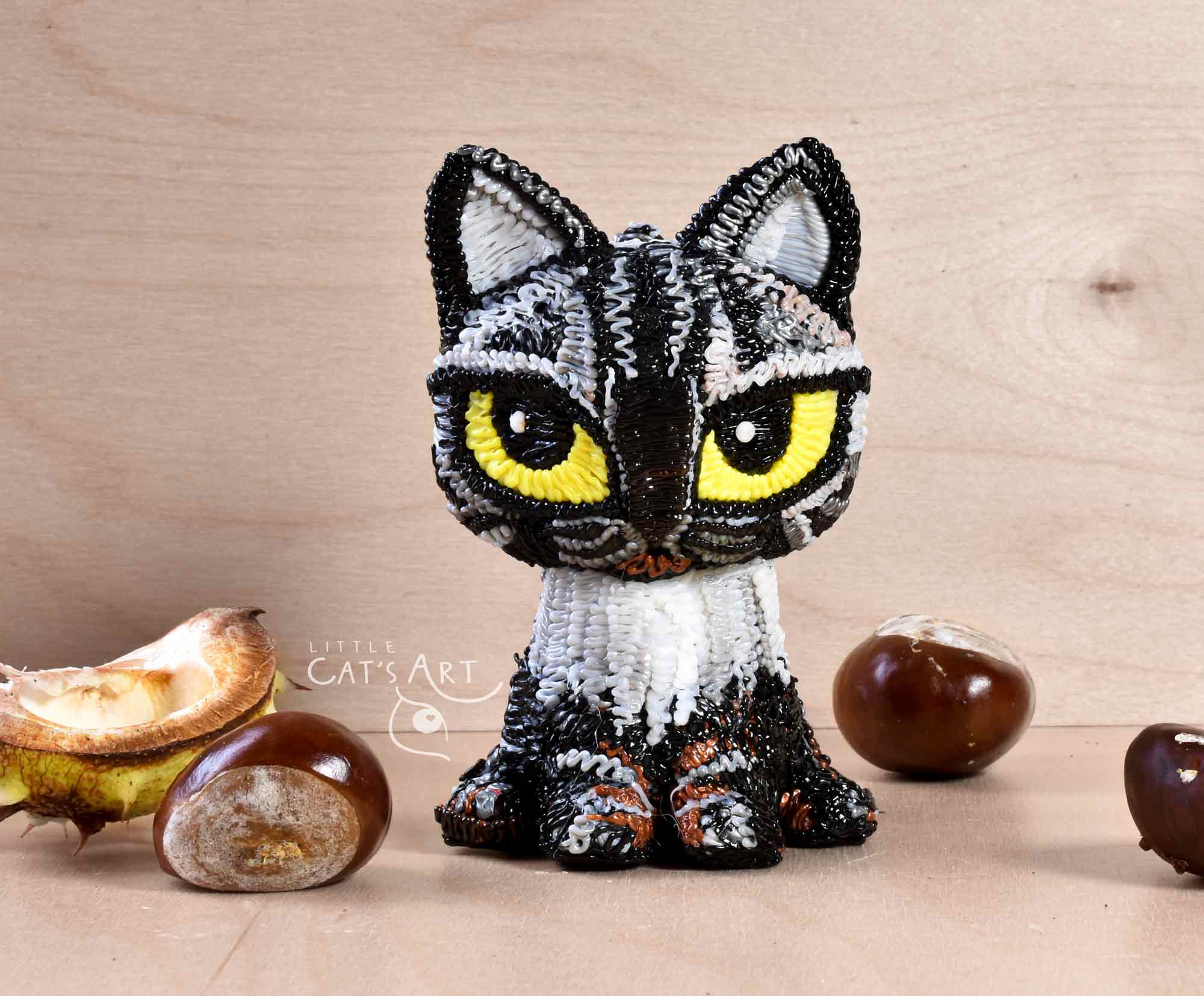 Smokey the Black Smoke cat figure