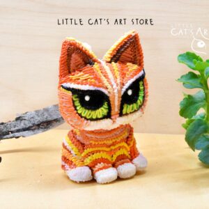 Mini me ginger cat figurine