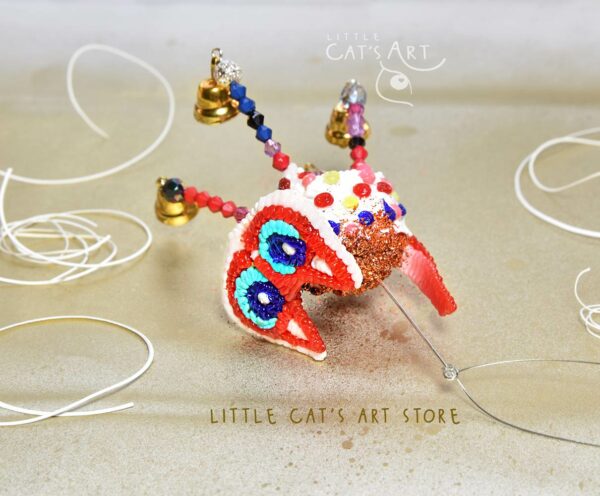 Red spider cat Christmas tree decoration
