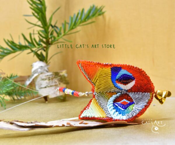 Eight faced cat Christmas tree decoration