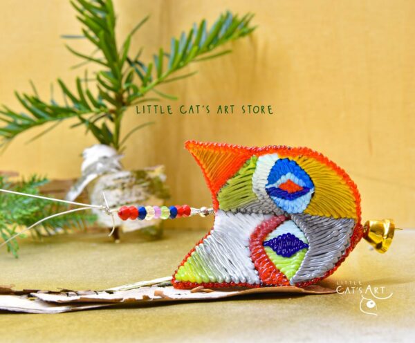 Eight faced cat Christmas tree decoration