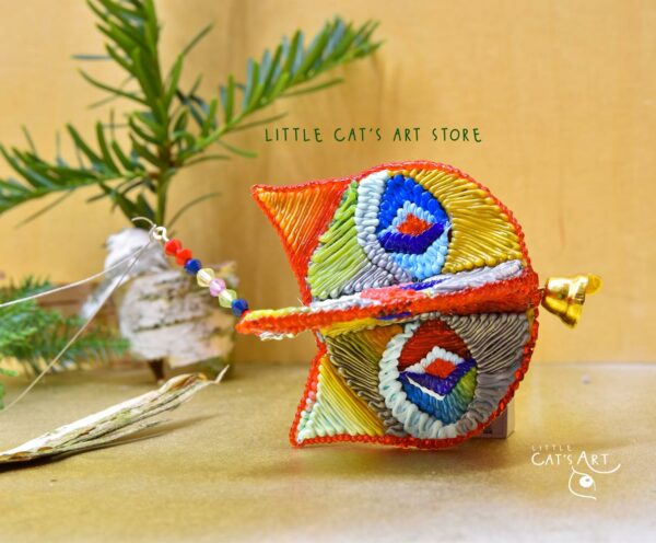 Eight faced cat Christmas tree decoration