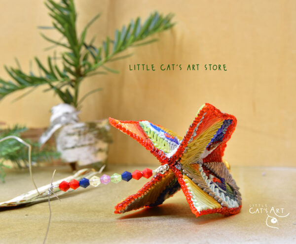 Eight faced cat Christmas tree decoration