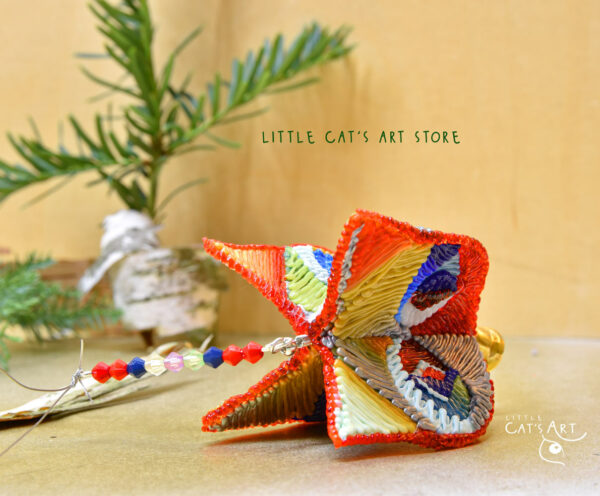 Eight faced cat Christmas tree decoration