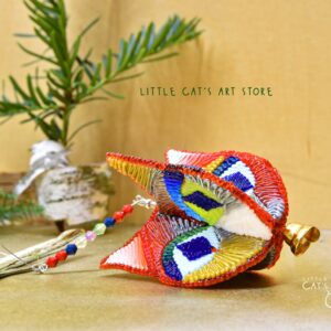 Eight faced cat Christmas tree decoration