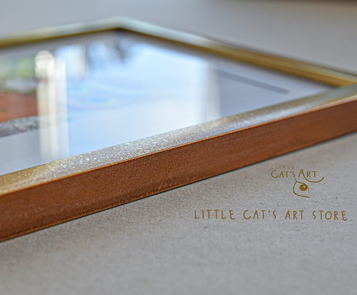 Golden-red frame