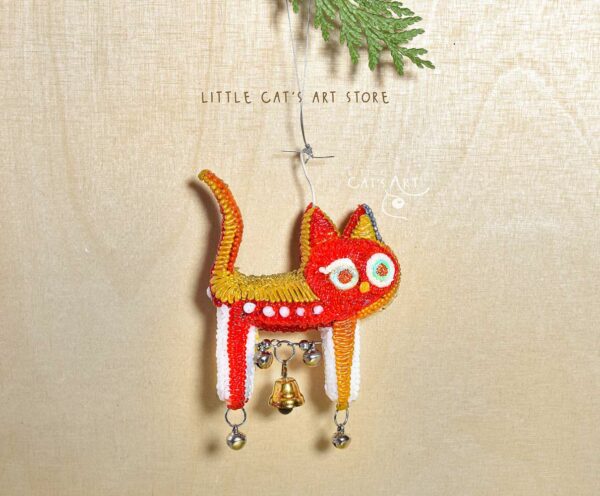 Christmas cookie cat hanging decoration
