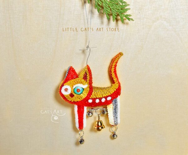 Christmas cookie cat hanging decoration