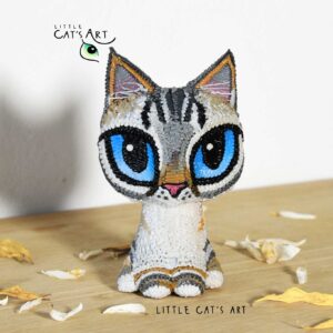 Lynx-point Siamese cat figurine